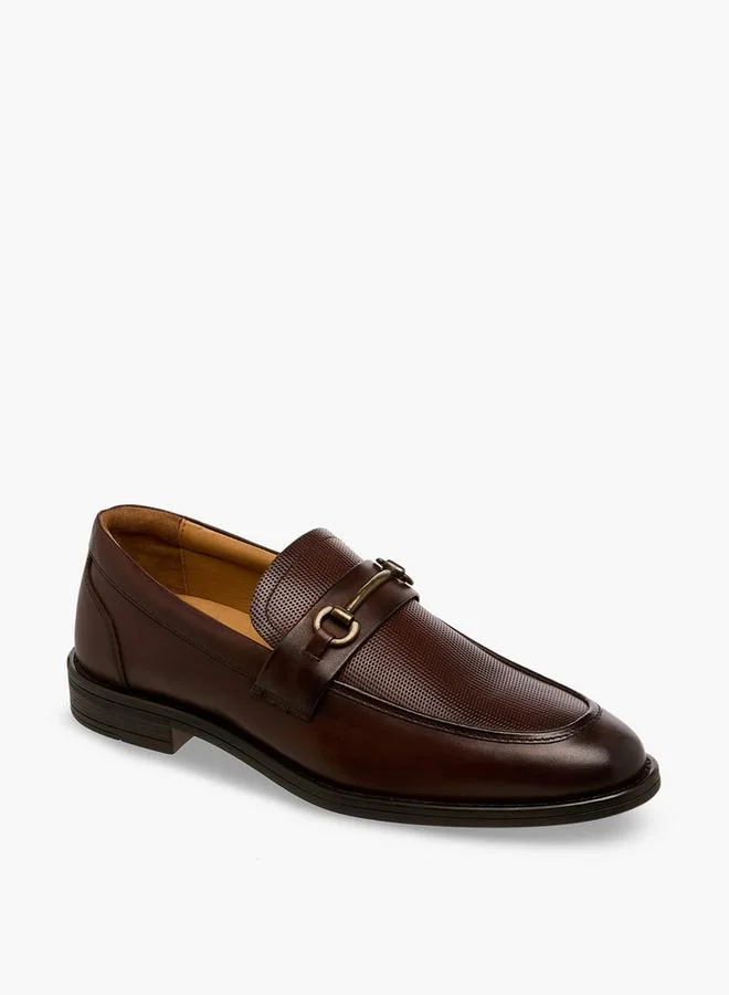 DUCHINI Men Textured Leather Loafers